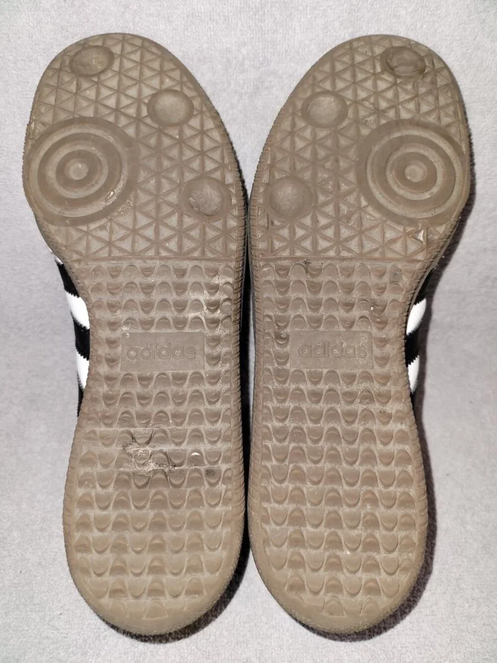 Adidas Samba OG Big Kid's Size 7 White Black Brown Gum Sneakers (#1881)